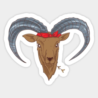 GOAT: Goat With Bandana goat tee shirts gift Sticker